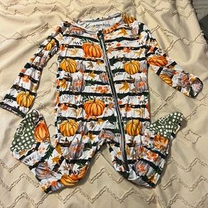 Bamboo little Bum Bums fall pumpkin pajamas